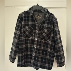 Freedom Foundry Dry Goods  Boys Plaid fleece lined jacket M 10/12